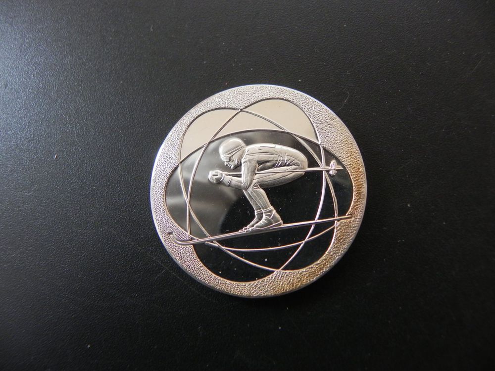 Médaille Argent Grenoble 1968 Jeux Olympiques (85-49