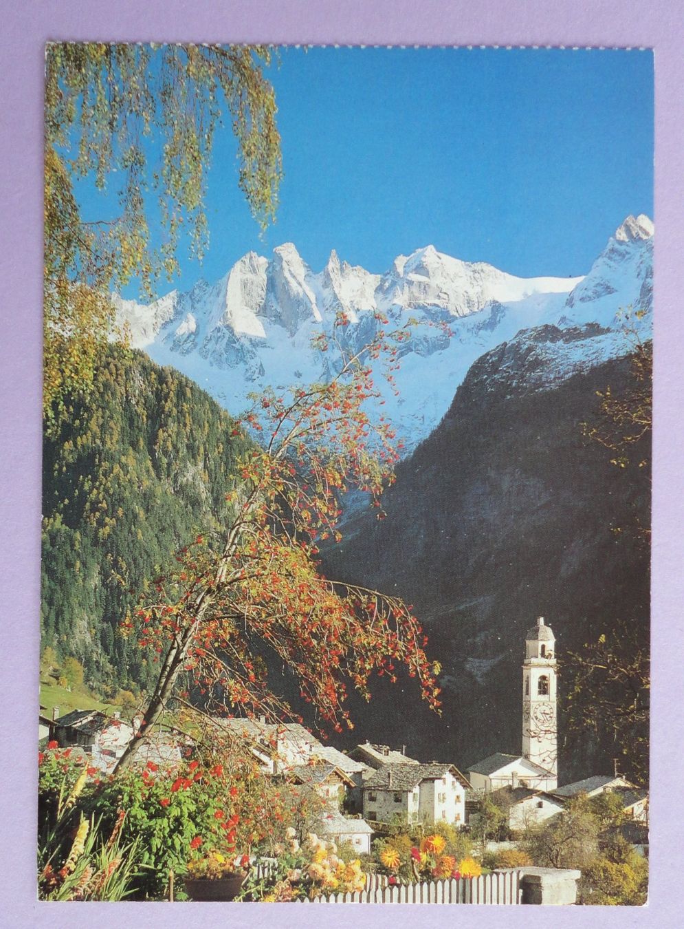 Cartoline postali: Soglio im Bergell mit Scioragruppe – Usato da Fétigny venduto da Billy2miny