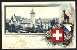 Litho Zürich, Teilansicht mit Landesmus