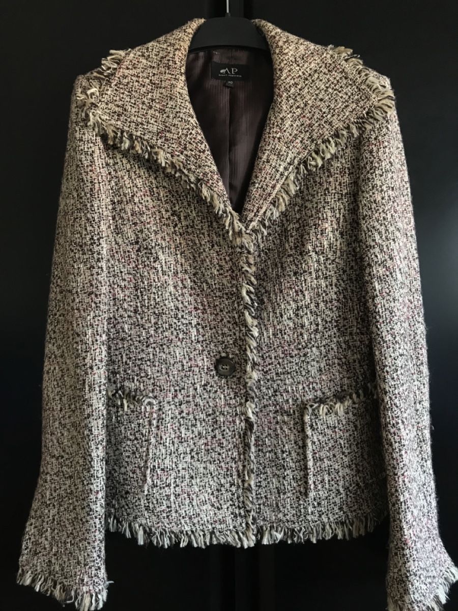Avant Premiere Jacken: Veste Avant-Première Tweed Franges Taille 38 – Neu (gemäss Beschreibung) aus Morges von sandy069 2