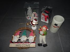 Weihnachtsdeko Set, neuwertig, Schneemann, Wichtel, etc.