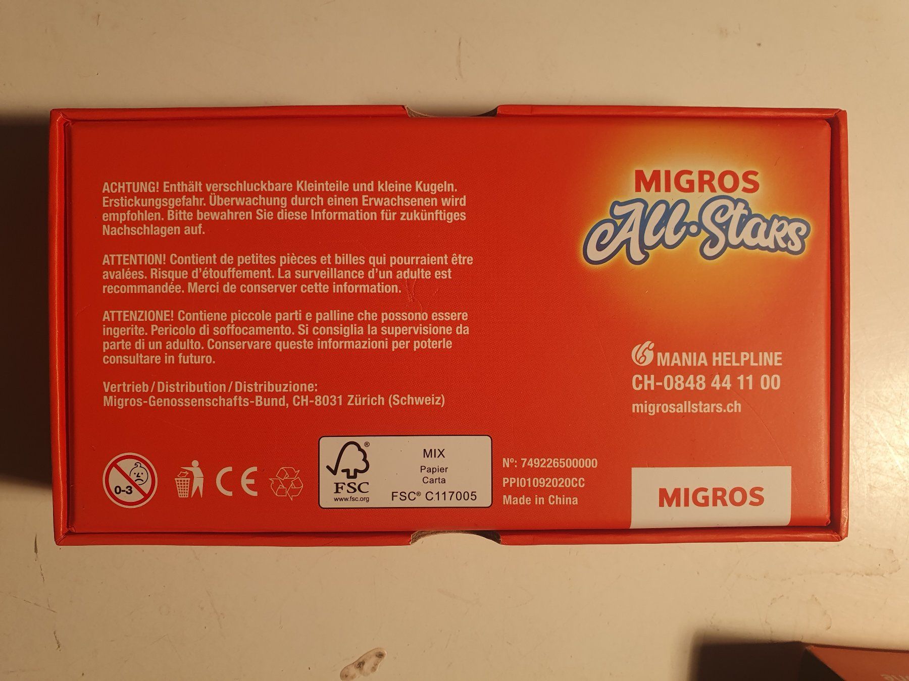 Migros Biglie: Migros Sammelbox – Usato da Zürich venduto da loosebone 2