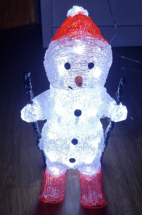 LED Schneemann Nachtlicht – 2 Stück, USB-betrieben, Mit Hut, Für Weihnachtsdeko & Nachtlicht