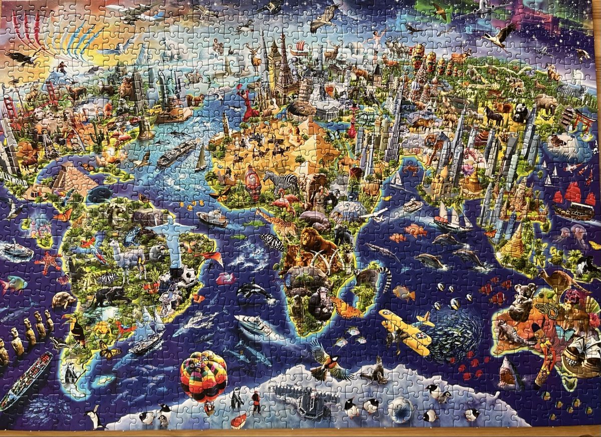 Puzzles: Schmidt Puzzle Weltkarte 1000 Teile – Neu (gemäss Beschreibung) aus Adligenswil von  1