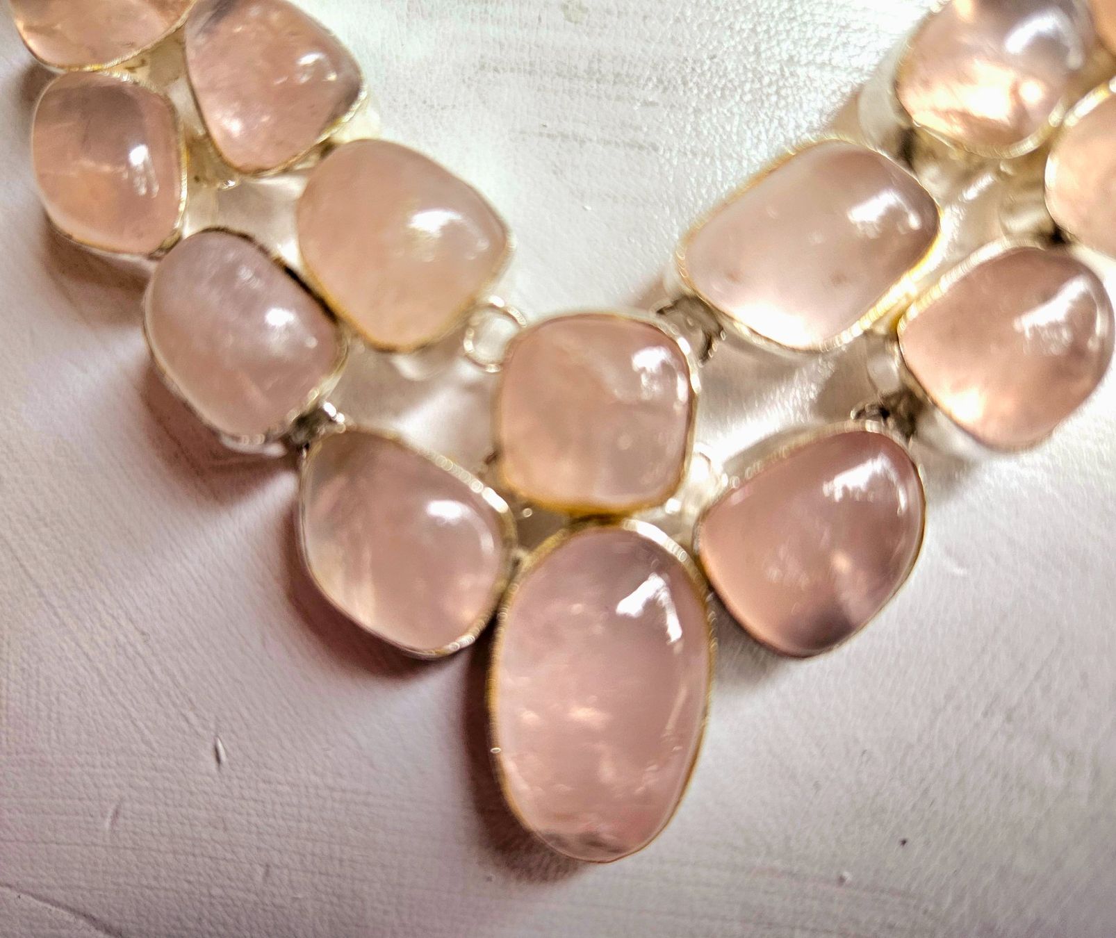 Catenine: Edles Collier Rosenquarz Schmuck Einzelanfertigung – Nuovo (secondo la descrizione) da Zürich venduto da Bieter04 1