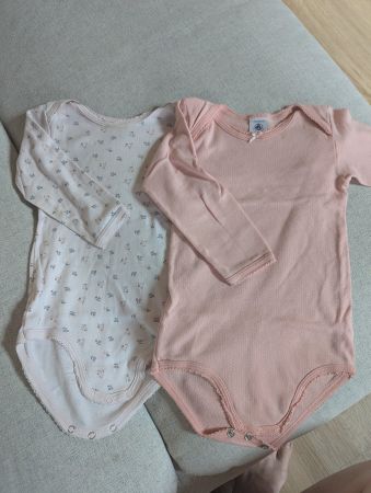 2x langarm Bodys, Petit Batea, Grösse 86