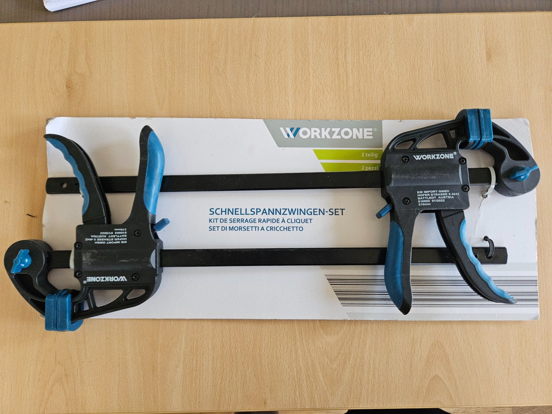 Tutti gli attrezzi: WORKZONE Schnellspannzwingen-Set 2 teilig neu – Nuovo e nell'imballaggio originale da Römerswil LU venduto da Helfenstein6027