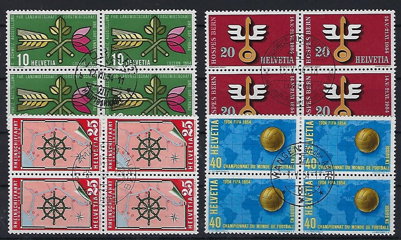 Tutti i francobolli: Werbemarken 1954 Viererblocks gestempelt   14494 – Usato da Lunden venduto da Animus999