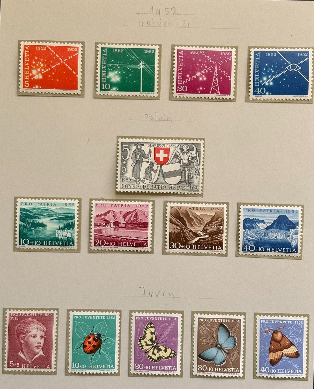 Tutti i francobolli: LOT BRIEFMARKEN SCHWEIZ NEU 1952 – Nuovo (secondo la descrizione) da Ostermundigen venduto da Heavenmaus75
