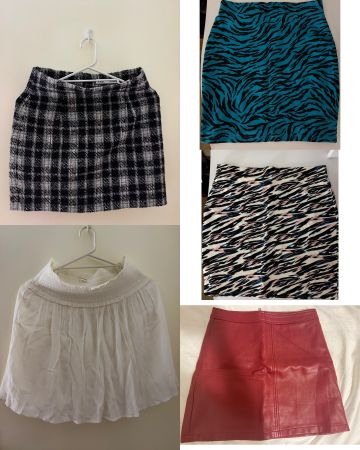 5 Jupes Zara  taille XS bon état