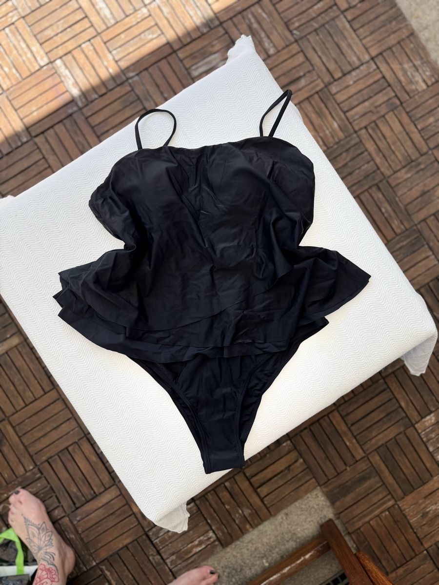 Badekleider & Bikinis: Schwarzer Tankini mit Volant - Gr XL – Neu (gemäss Beschreibung) aus Russikon von Leks4 1