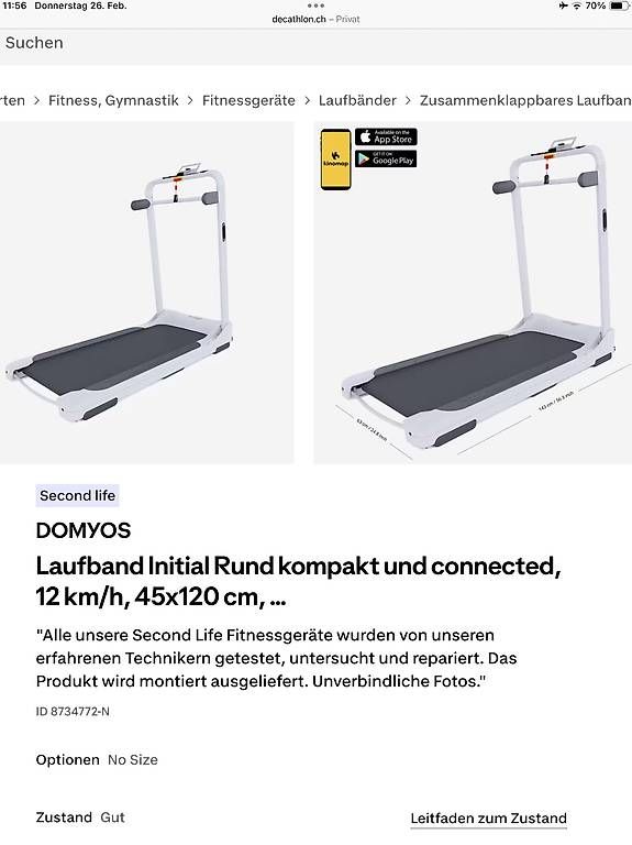 Hometrainer: Laufband Domyos – Usato da Steinhausen venduto da Luwa03 1