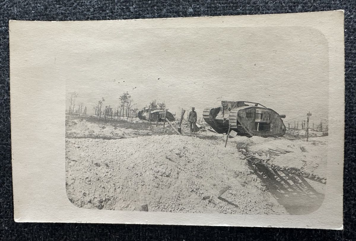 Ansichtskarten: Panzer auf der Klitzing-Höhe mit Soldat – Gebraucht aus Wettingen von Phibras