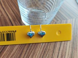 New Sterling Sliver 925 heart hanging earings