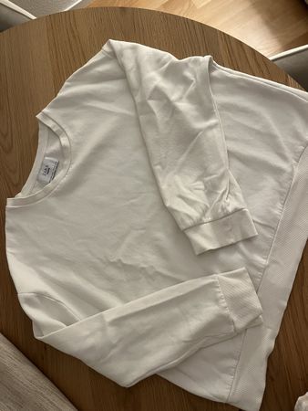 Zara Trafaluc Weiss Baumwolle Sweatshirt, Grösse L Top! (57)