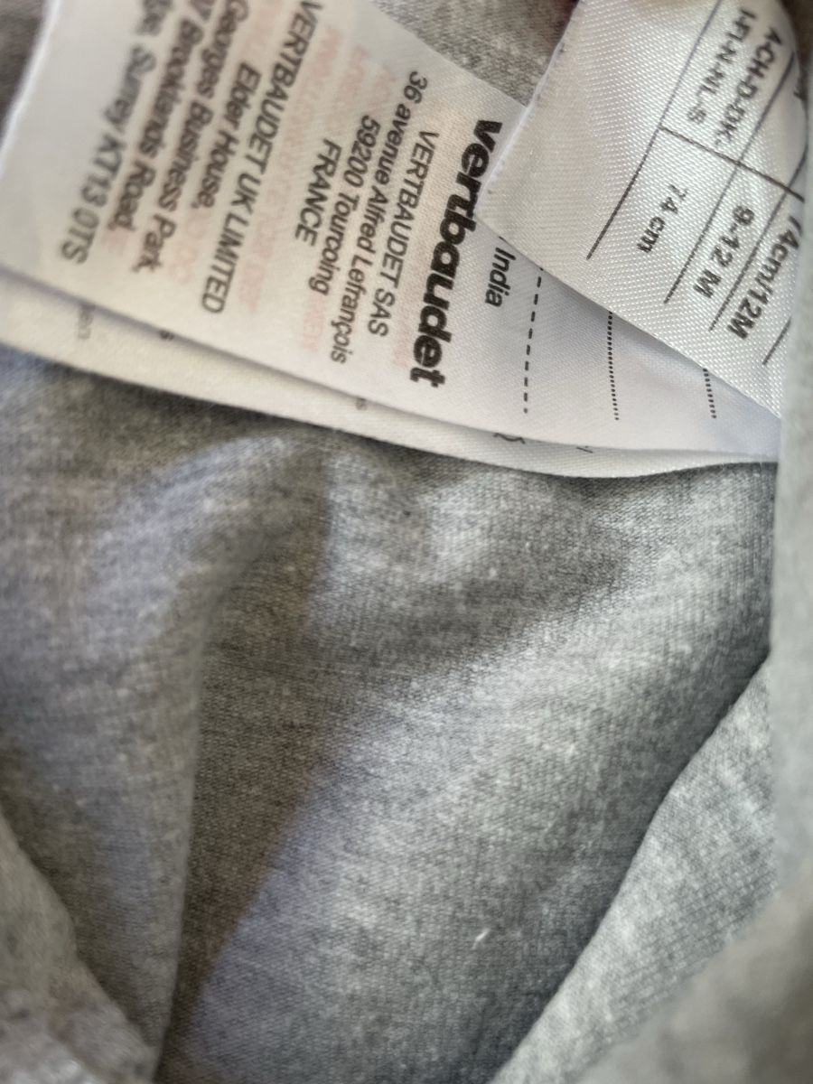 Vertbaudet Pantaloni: Pantalon bébé Vertbaudet gris taille 74 cm – Nuovo (secondo la descrizione) da Versoix venduto da Pti-pois 2