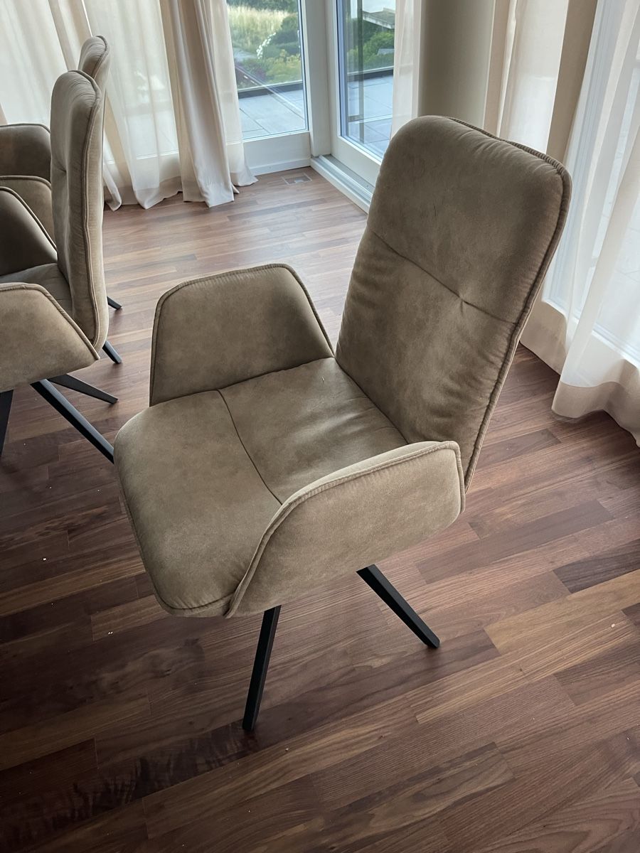 Stühle: 8 x Beige Suede dining chairs – Gebraucht aus Horgen von ish_8xyw 3