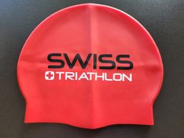 Badekappe rot "Swiss Triathlon / Tempo Sport"