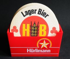 Brauerei HÜRLIMANN Bier Zürich Halter Bierteller Bierdeckel