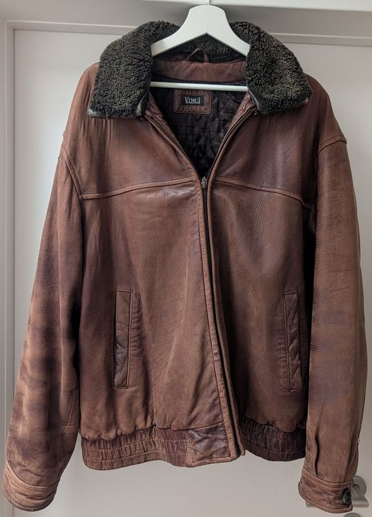 Wunderschone Herren Vintage Lederjacke Ebenbild
