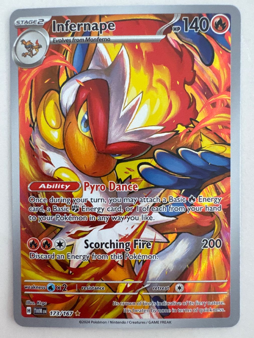 Pokémon Sammelbilder & Trading cards: Infernape TWM173 EN - Twilight Masquerade – Neu (gemäss Beschreibung) aus Wil SG von Prof.Eich