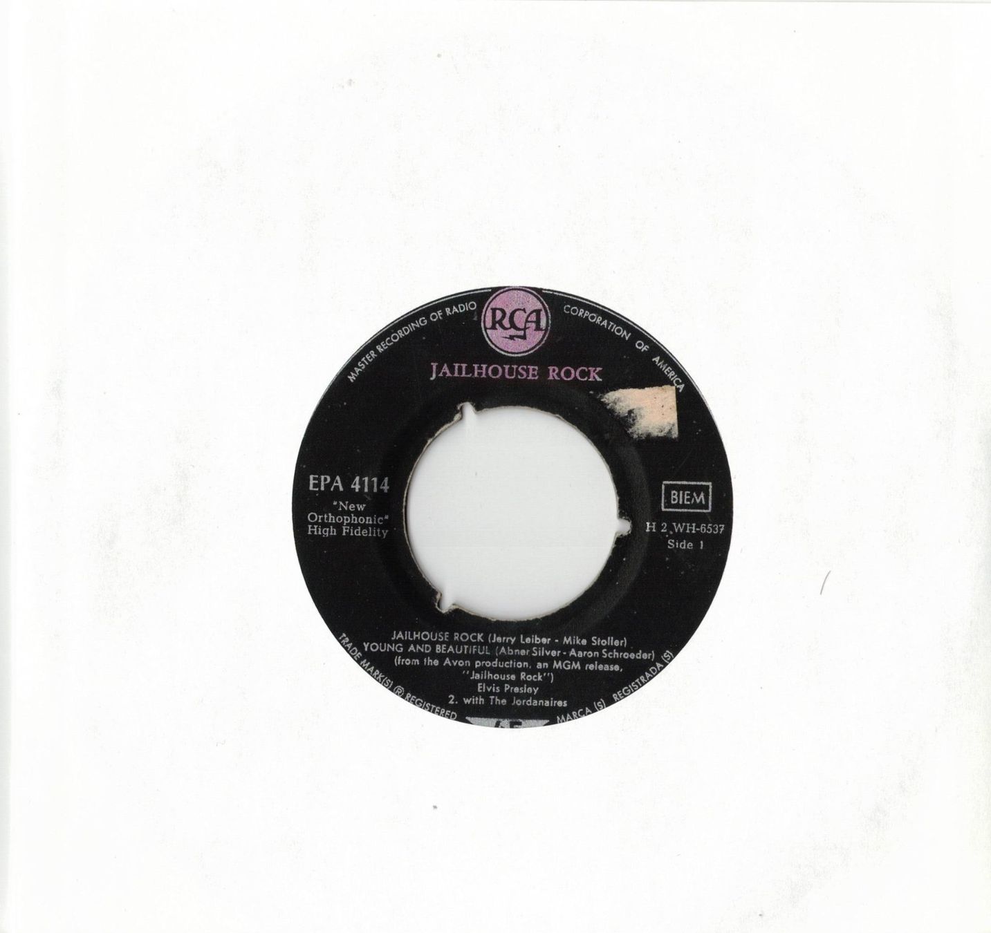 Dischi in vinile: Elvis Presley  --  Jaihouse Rock   Single7  EP – Usato da Rheinau venduto da thealbum