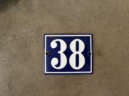 Altes Emailschild Hausnummer 38