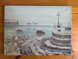 NO RESERVE Bains des Paquis, Stephanie, huile sur toile
