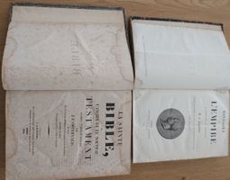 Deux livres anciens Bible et Histoire Empire 1856 & 1866