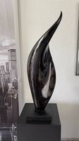 Design-Skulptur «Flamme» schwarz  Deko Kunst