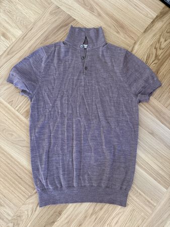 SUITSUPLY Merino Wool Short Sleeve Polo Shirt M