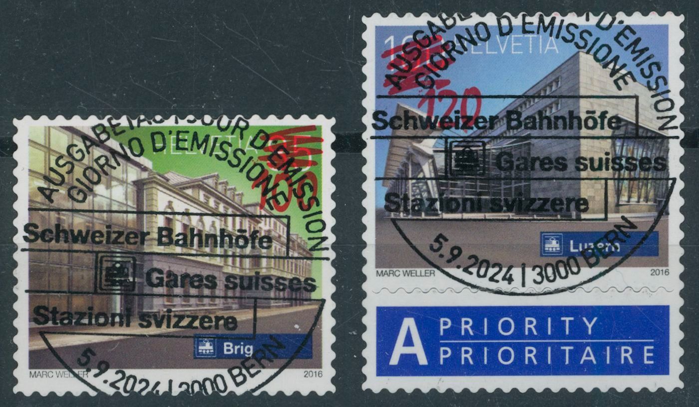 Tutti i francobolli: 2024 - Bahnhöfe - Ersttag Voll Stempel ET – Usato da Schindellegi venduto da leecollect