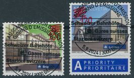 2024 - Bahnhöfe - Ersttag Voll Stempel ET