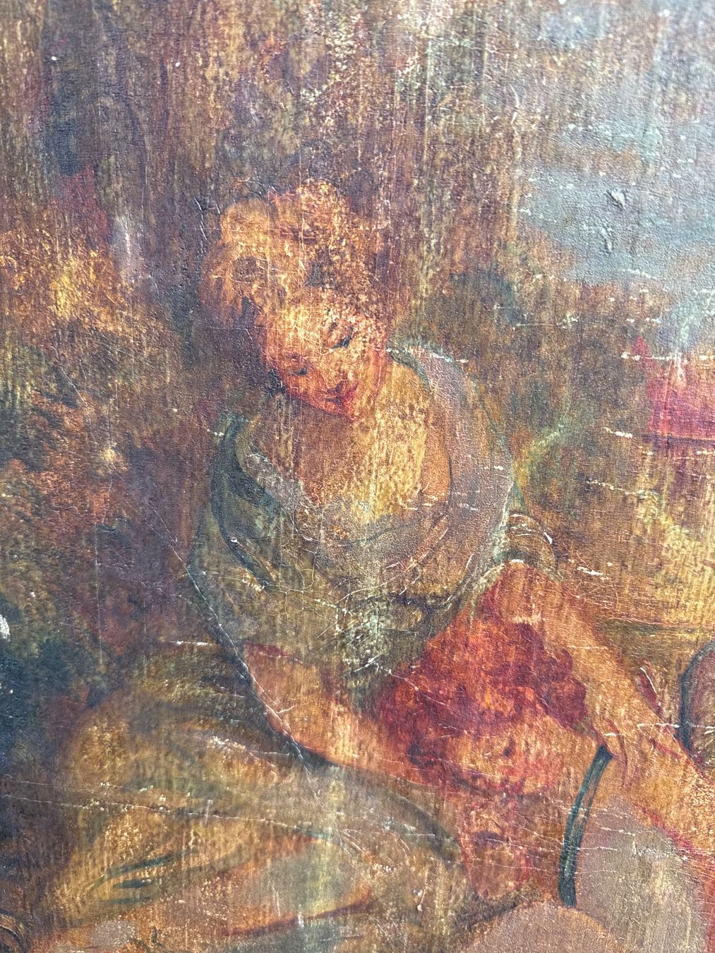 Dipinti: Tableau peint sur bois représentant une scène champêtre – Usato da Erde venduto da CBarts 1