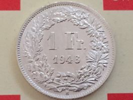 1 Franken 1946 vz/unz, nur 2,539 Mio!