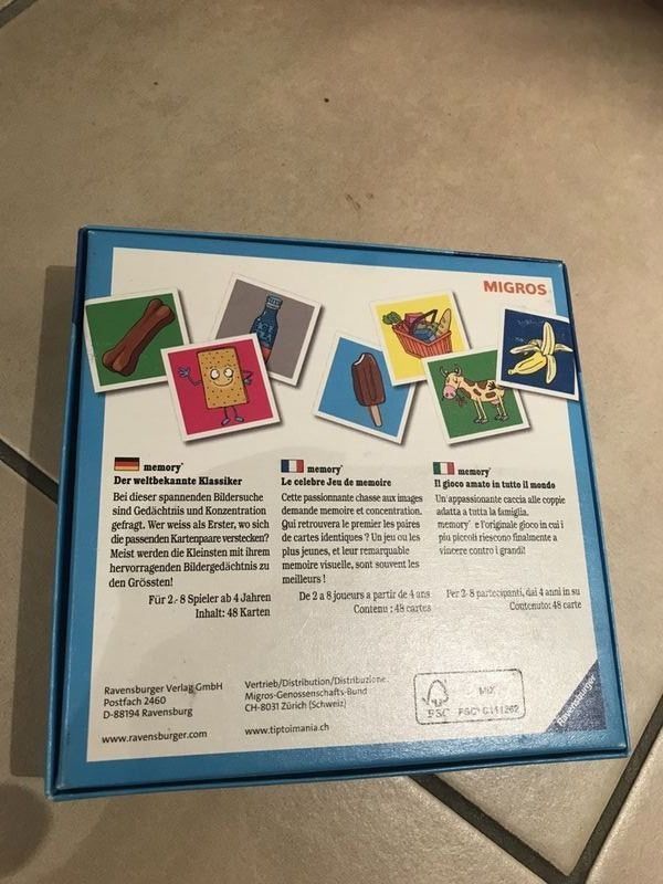 Ravensburger Giochi: Migros Memory komplett – Usato da Bergdietikon venduto da antovale 1