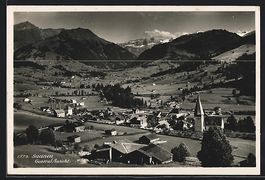 Saanen, Totalansicht der Ortschaft und B