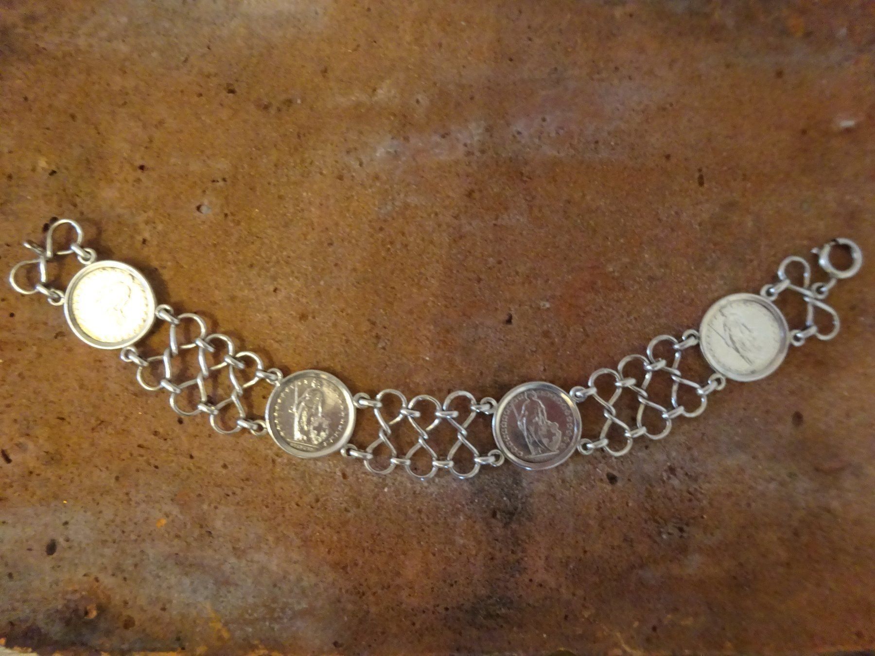 Armbänder & -reifen: Münzarmband 1950 / 800 Silber – Gebraucht aus Esslingen von FetteSchnecke 5