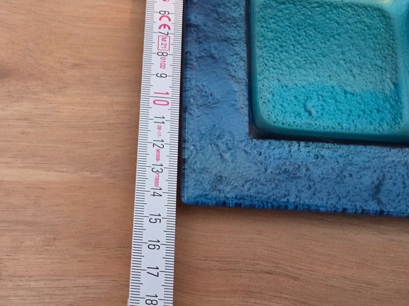 Piatti di portata: Blaue Glas Servierplatte / Apéroplatte mit 3 Fächern – Usato da Malters venduto da mat_6102 1