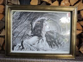 Luis Royo Fantasy Bild gerahmt ca. 80 × 60 cm
