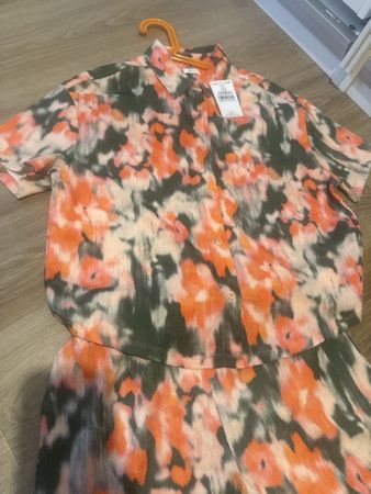 Orange Floral Girls Set - Top and Shorts, New with Tag 55