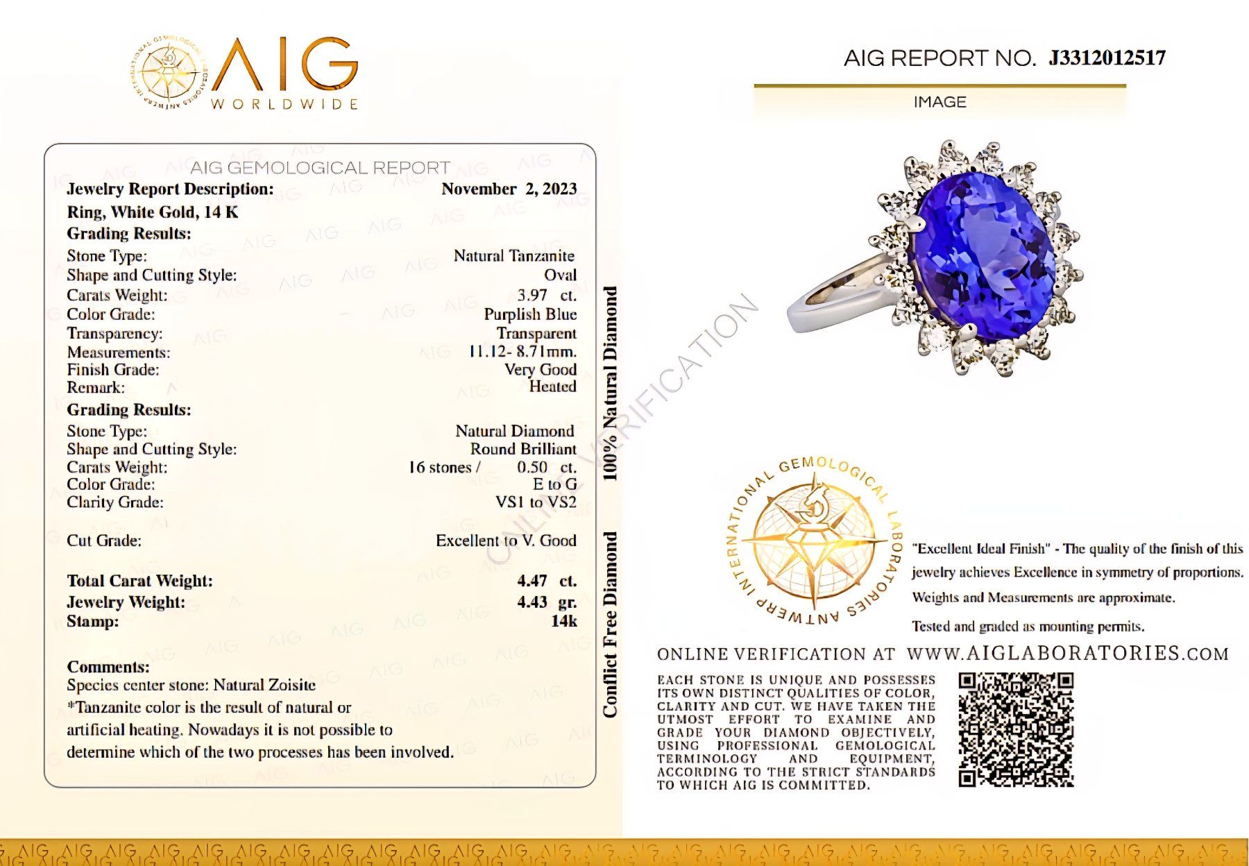 Anelli: Tansanit-Ring 14k Weissgold 3,97ct – Nuovo e nell'imballaggio originale da Illnau venduto da Juwelier_Mahler_GmbH 4