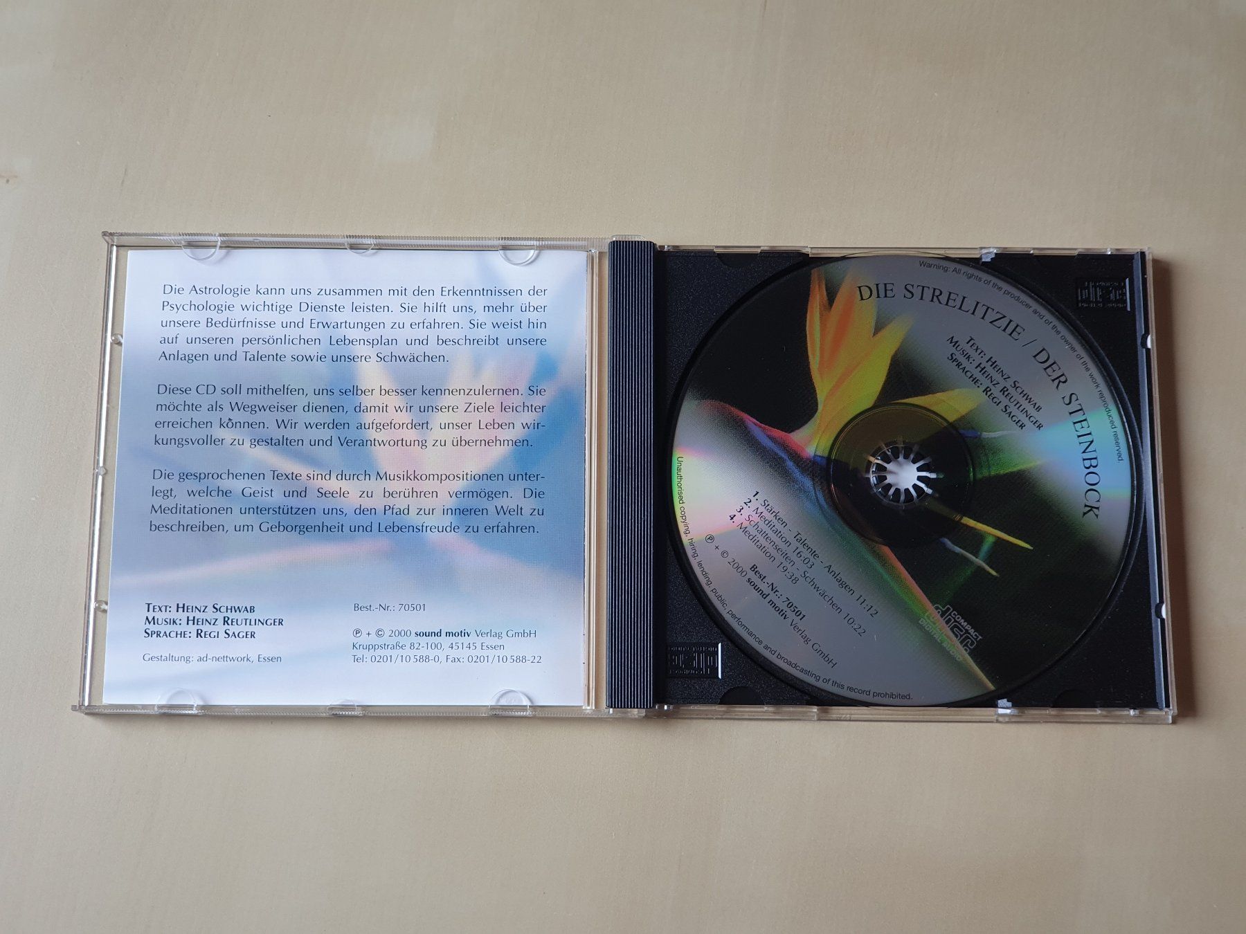 CD: Steinbock Die Strelitzie 22.12 - 20.01 – Usato da Stansstad venduto da collectorsshop 2