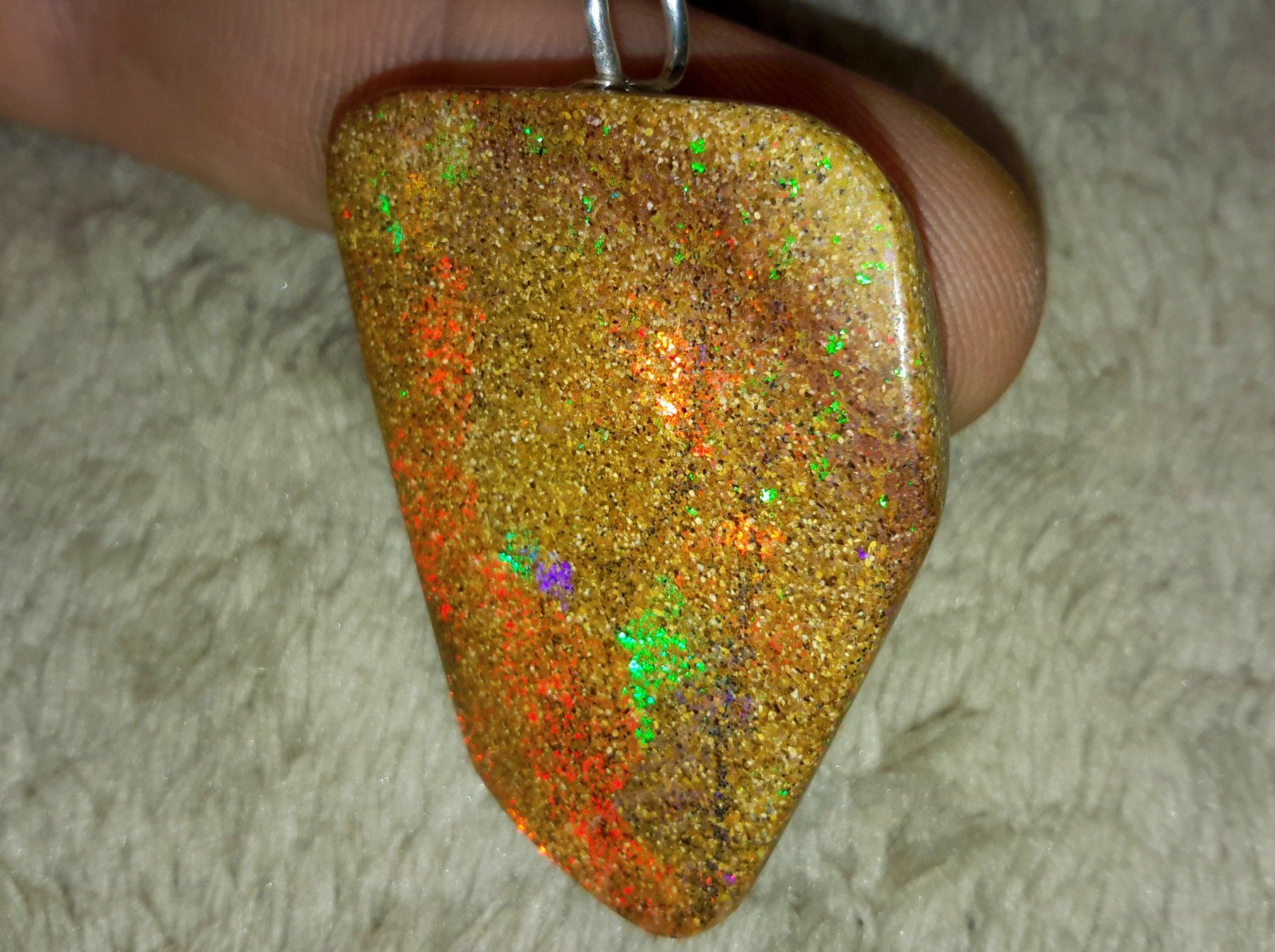 Ciondoli: XL Boulder Opal Anhänger – Nuovo e nell'imballaggio originale da Uerkheim venduto da Winwinner 1