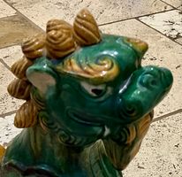 Chien de Fo (lion gardien) chinois céramique émaillée 34cm