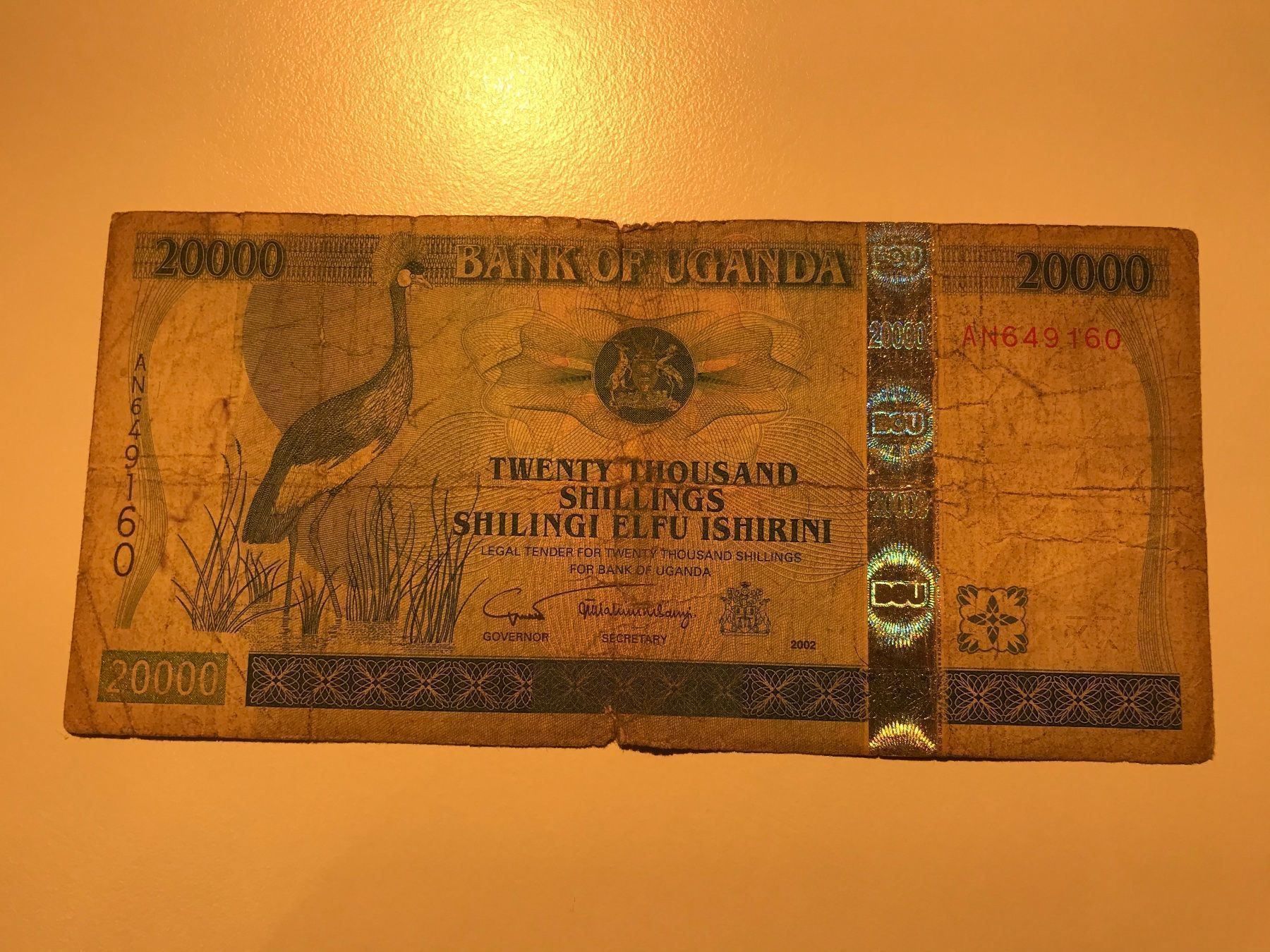 Banconote: Uganda 20‘000 Shillings – Usato da Algetshausen venduto da Carrhard
