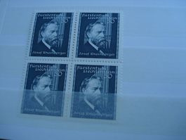 Liechtenstein 4erblock Rheinberger ** 1939