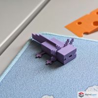 Minecraft Axolotl 3D Printed Figure Light Purple