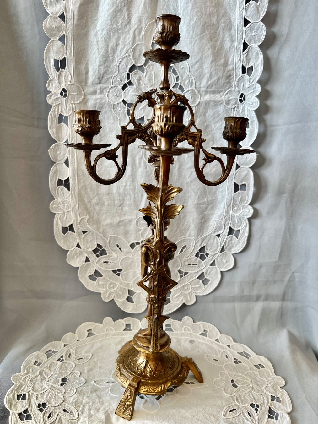 Kerzenständer: Figürlicher Messing Kerzenständer 50cm – Gebraucht aus Frenkendorf von Only1 3