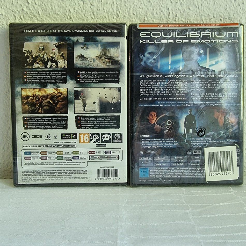 Tutti i DVDs: Battlefield Bad Company / Equilibrium – Nuovo e nell'imballaggio originale da Rupperswil venduto da moni_2024 1